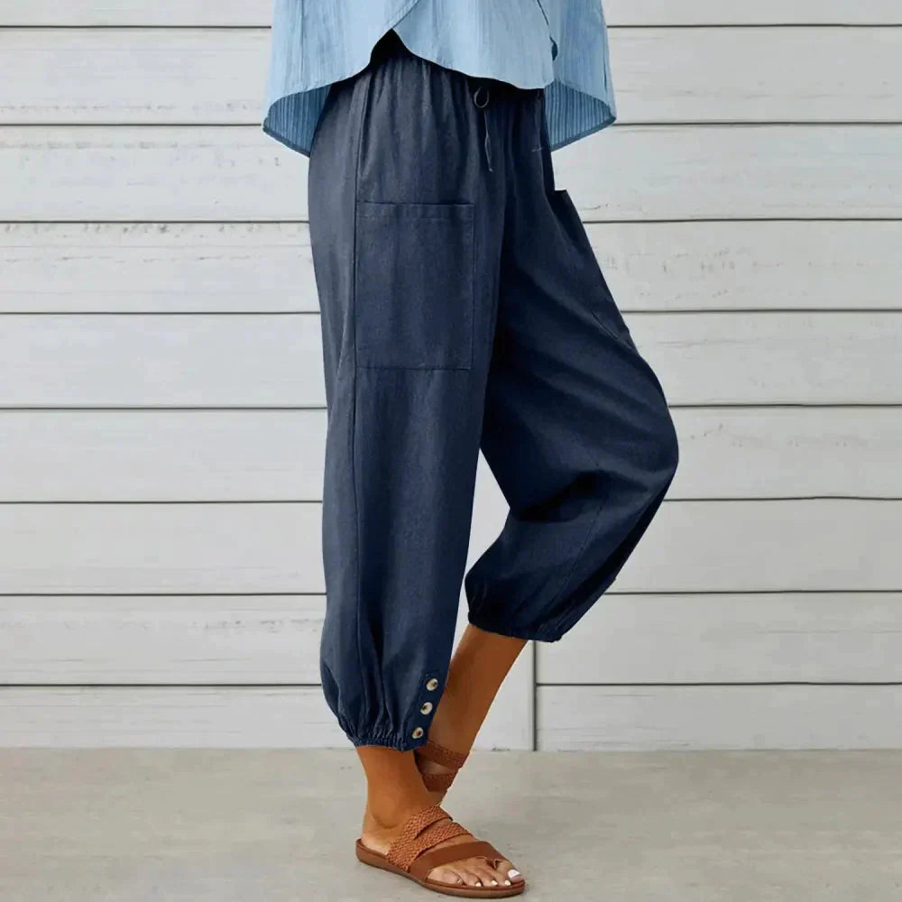 Eli Linen Blend Pants - St Vesti | Plus Size