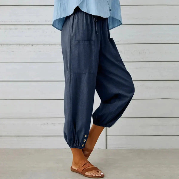 Eli Linen Blend Pants - St Vesti | Plus Size