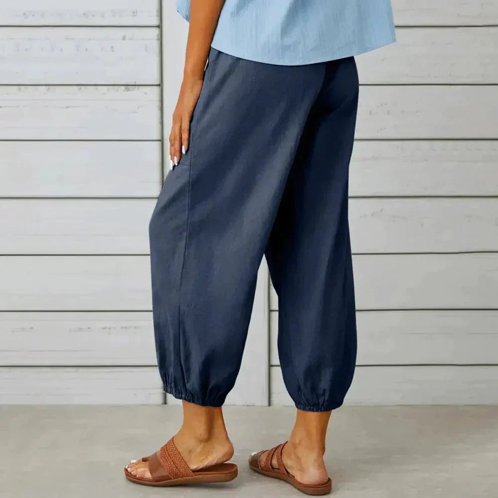 Eli Linen Blend Pants - St Vesti | Plus Size