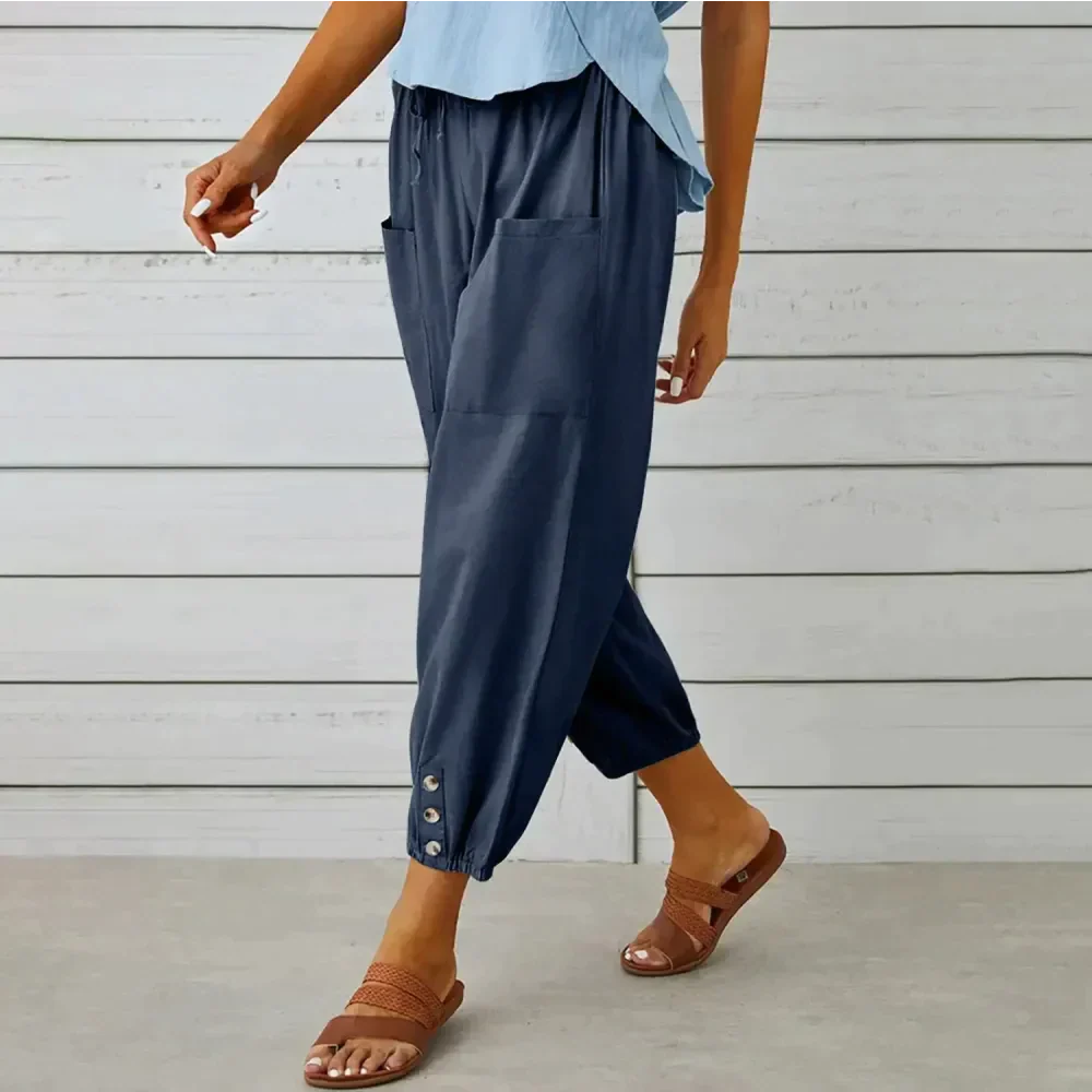 Eli Linen Blend Pants - St Vesti | Plus Size