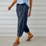 Eli Linen Blend Pants - St Vesti | Plus Size