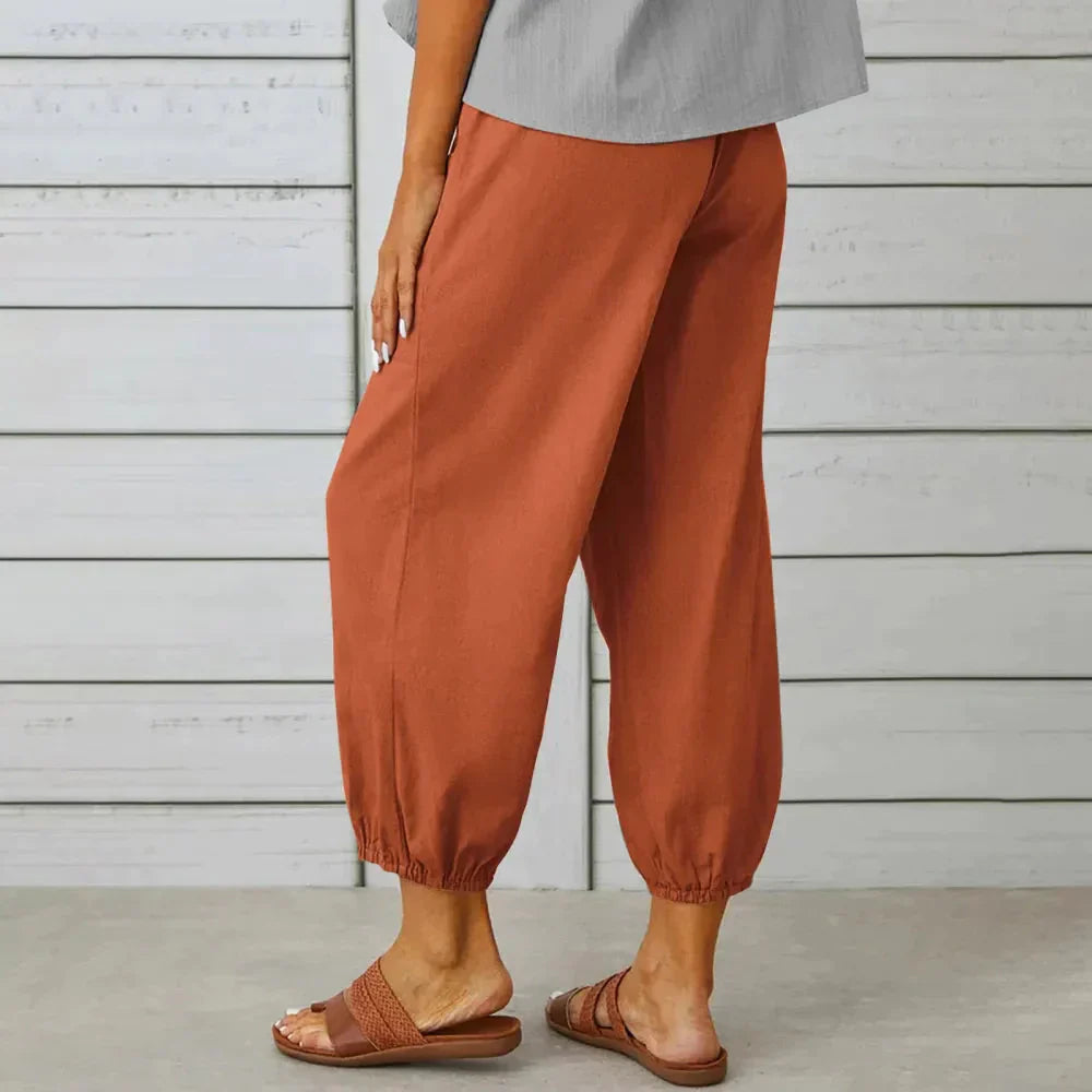 Eli Linen Blend Pants - St Vesti | Plus Size