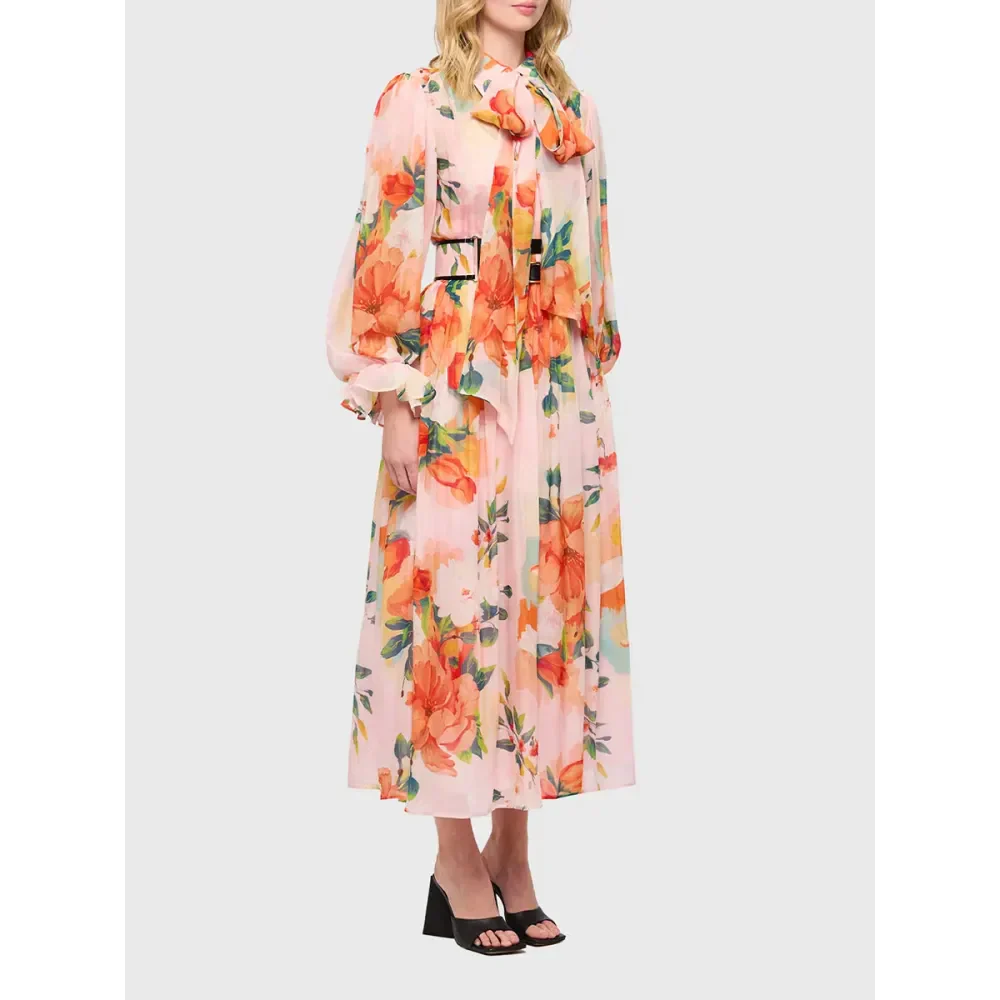 Elizabeth’s Lantern Sleeves & Waist Ruffle Maxi Dress - St Vesti | All Dresses - Cocktail Dresses Formal Dresses + More.