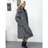 Ellie Long Faux Fur Coat - Grey / Xs - St Vesti | Coats & Jackets