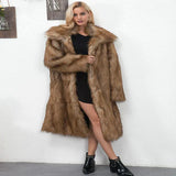 Ellie Long Faux Fur Coat - St Vesti | Coats & Jackets