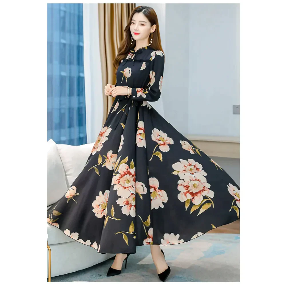 Eva Print Maxi Dress - Black / s - St Vesti | All Dresses - Cocktail Dresses Formal Dresses + More.