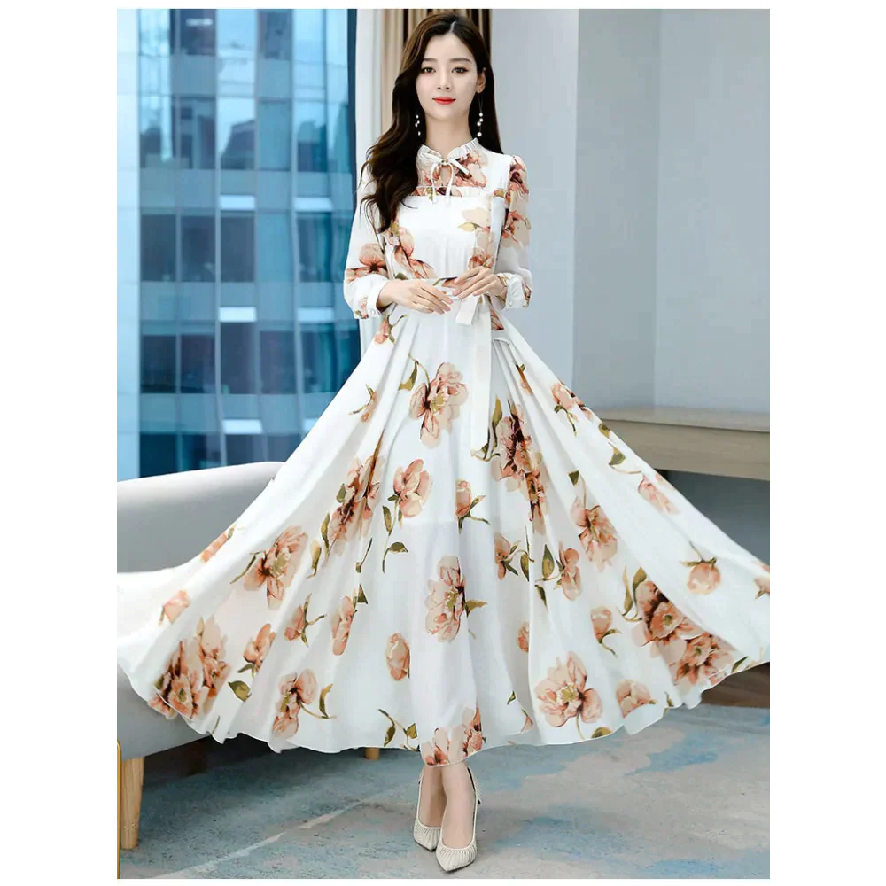 Eva Print Maxi Dress - White / s - St Vesti | All Dresses - Cocktail Dresses Formal Dresses + More.
