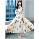 Eva Print Maxi Dress - White / s - St Vesti | All Dresses - Cocktail Dresses Formal Dresses + More.