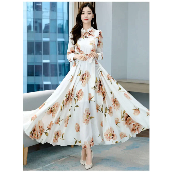 Eva Print Maxi Dress - White / s - St Vesti | All Dresses - Cocktail Dresses Formal Dresses + More.