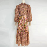 Eves Lantern Floral Print Midi Dress In Yellow - St Vesti | All Dresses - Cocktail Dresses Formal Dresses + More.