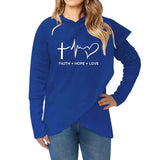 Faith + Hope = Love Sweatshirt Jumper - Blue / s - St Vesti | Sweaters & Hoodies