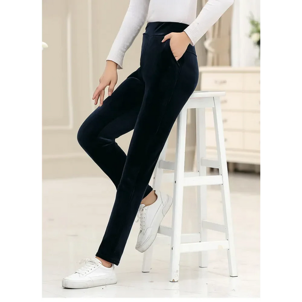 Felicity Velvet Pull On Pant - Green / Xl - St Vesti | Plus Size