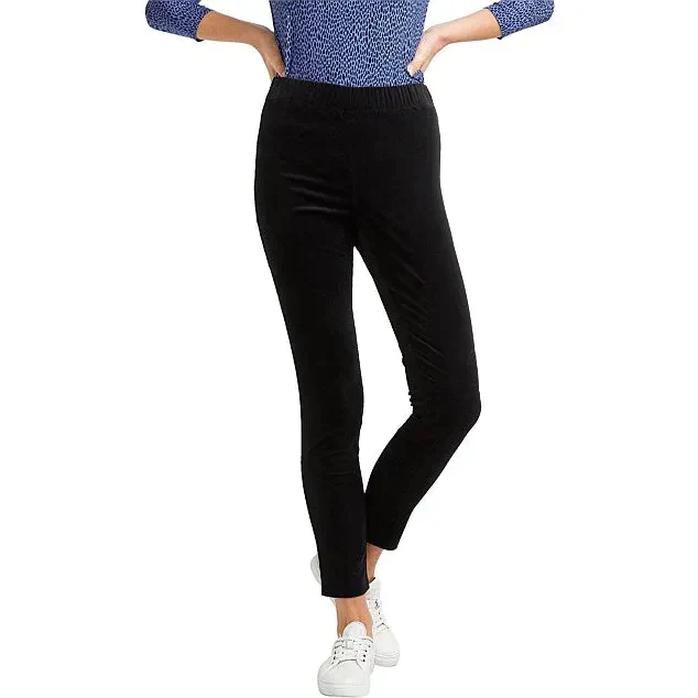 Felicity Velvet Pull On Pant - Black / Xl - St Vesti | Plus Size