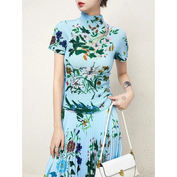 Fiona Floral Two Piece Maxi Skirt & Top Set In White - St Vesti | All Dresses - Cocktail Dresses Formal Dresses + More.