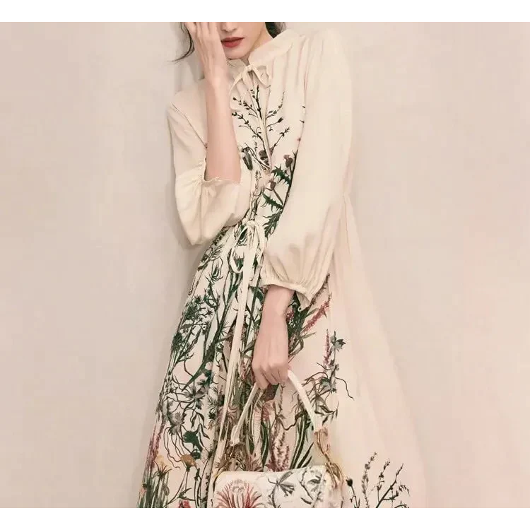 French Tropical Floral Chiffon Midi Dress - St Vesti | All Dresses - Cocktail Dresses Formal Dresses + More.