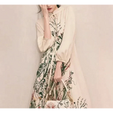 French Tropical Floral Chiffon Midi Dress - St Vesti | All Dresses - Cocktail Dresses Formal Dresses + More.