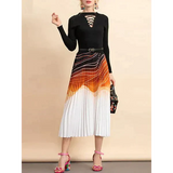 Gean Pleated Midi Dress - Black / s - St Vesti | All Dresses - Cocktail Dresses Formal Dresses + More.