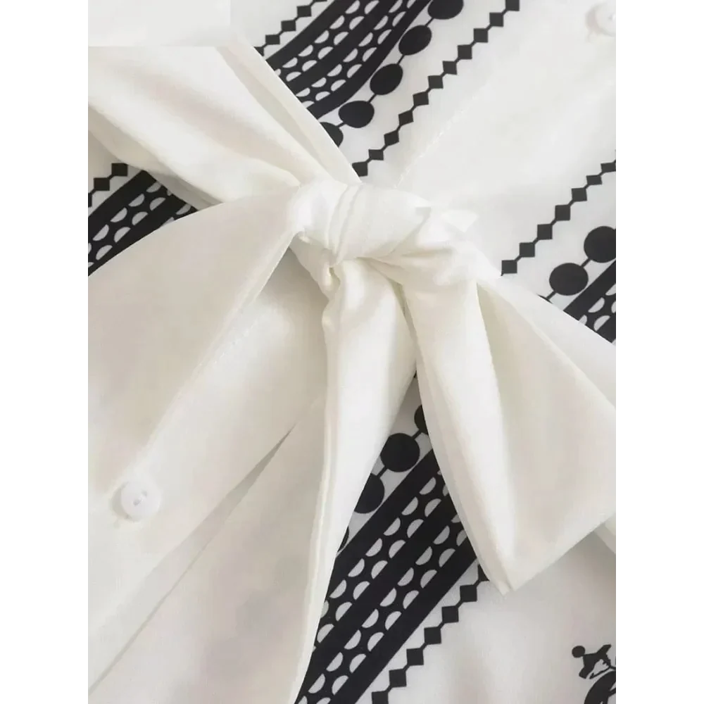 Geometric Midi Dress In Black & White With Belt - St Vesti | All Dresses - Cocktail Dresses Formal Dresses + More.