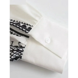 Geometric Midi Dress In Black & White With Belt - St Vesti | All Dresses - Cocktail Dresses Formal Dresses + More.