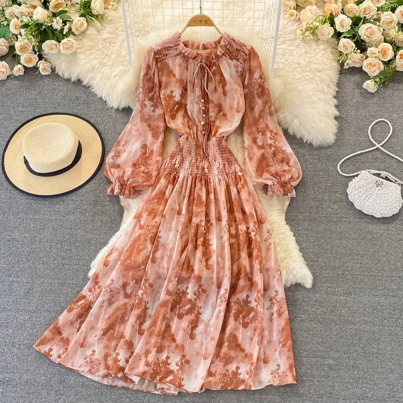 Georgette Midi Dress - Brown / One Size - St Vesti | All Dresses - Cocktail Dresses Formal Dresses + More.