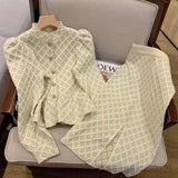 Indi Knit Two Piece Set - Apricot / s - St Vesti | All Womens Skirts Leather Skirts And Maxi Skirts