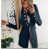Jackie Long Sleeved Buttoned Blazer - Blue / Xs - St Vesti | Blazers & Cardigans