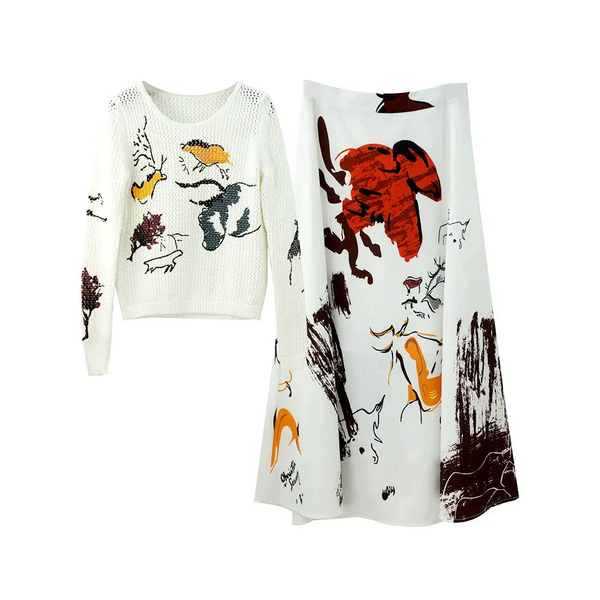 Jane Knit Two Piece Midi - St Vesti | All Womens Skirts Leather Skirts And Maxi Skirts