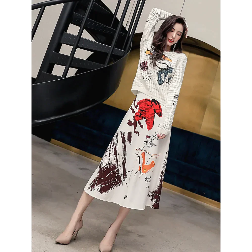 Jane Knit Two Piece Midi - St Vesti | All Womens Skirts Leather Skirts And Maxi Skirts