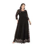 Jane plus size lace dress for wedding or formal - black / xl - st vesti | all dresses - cocktail dresses formal dresses
