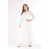 Jane plus size lace dress for wedding or formal - white / xl - st vesti | all dresses - cocktail dresses formal dresses