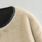 Jenny Faux Fur Coat In Apricot - St Vesti | Coats & Jackets