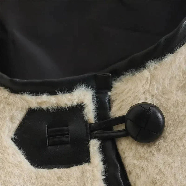 Jenny Faux Fur Coat In Apricot - St Vesti | Coats & Jackets