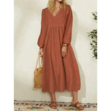 Jessy Cotton Lantern Sleeve Midi Dress - Red / m - St Vesti | All Dresses - Cocktail Dresses Formal Dresses + More.
