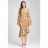 Joy The Mermaid Lantern Midi Dress - Yellow / s - St Vesti | All Dresses - Cocktail Dresses Formal Dresses + More.