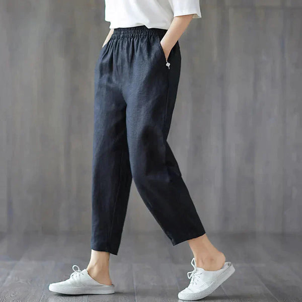 Julia Cropped Trousers - Black / m - St Vesti