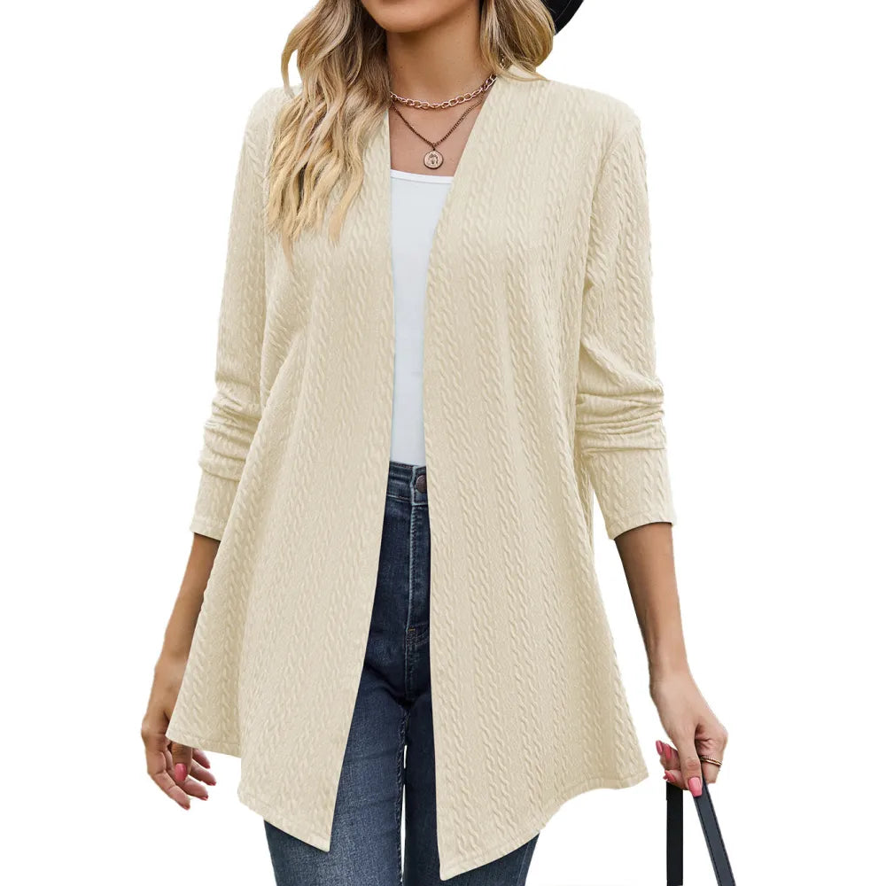 Julia Knit Cardigan - Apricot / l - St Vesti | Blazers & Cardigans