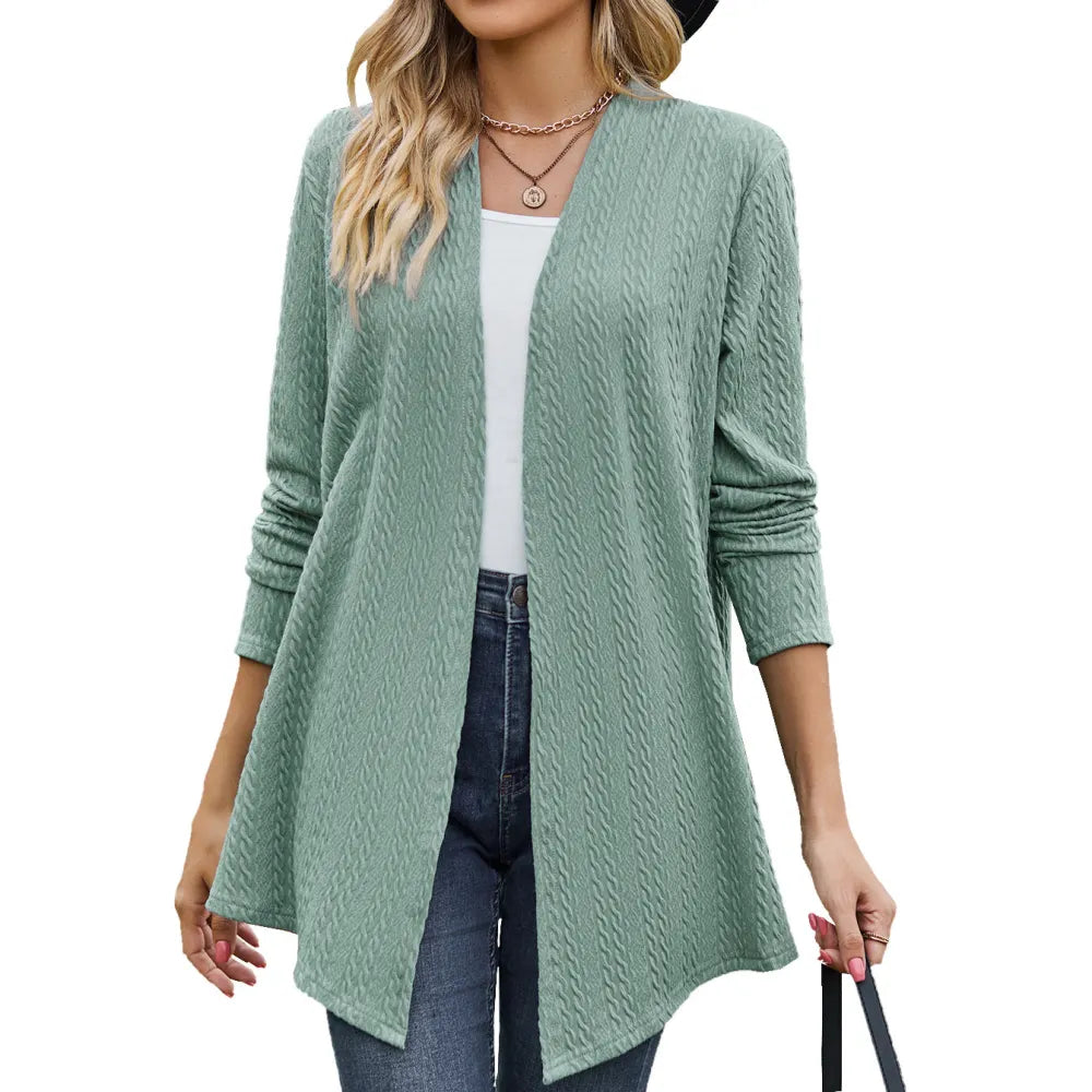 Julia Knit Cardigan - Green / l - St Vesti | Blazers & Cardigans