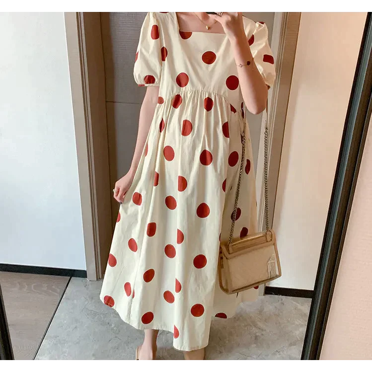 Kelly Maternity Midi Dress - Red / m - St Vesti | All Dresses - Cocktail Dresses Formal Dresses + More.