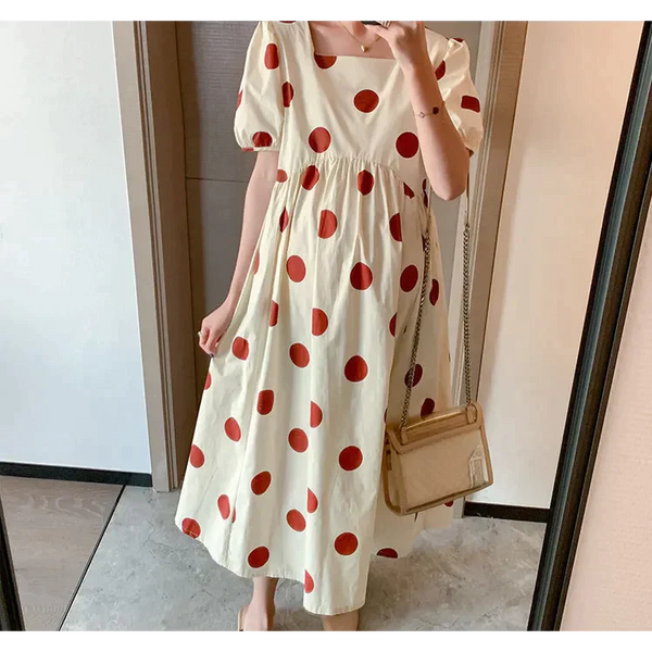 Kelly Maternity Midi Dress - Red / m - St Vesti | All Dresses - Cocktail Dresses Formal Dresses + More.