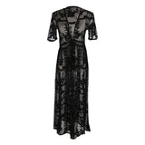 Lace Embroidered Cardigan In Black - Black / One Size - St Vesti | All Dresses - Cocktail Dresses Formal Dresses + More.