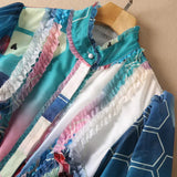 Light Blue Modern Edge Floral Maxi Dress - St Vesti | All Dresses - Cocktail Dresses Formal Dresses + More.