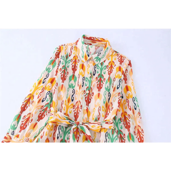 Light Retro Midi Dress With Belt - St Vesti | All Dresses - Cocktail Dresses Formal Dresses + More.