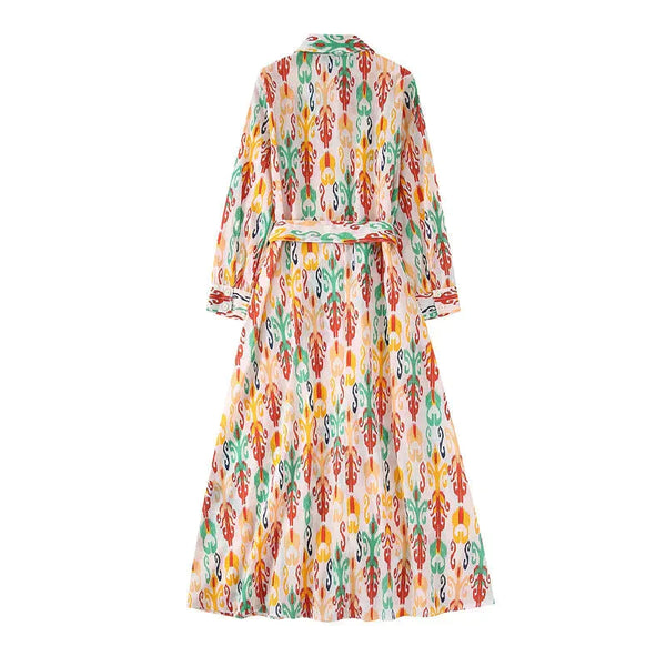 Light Retro Midi Dress With Belt - St Vesti | All Dresses - Cocktail Dresses Formal Dresses + More.