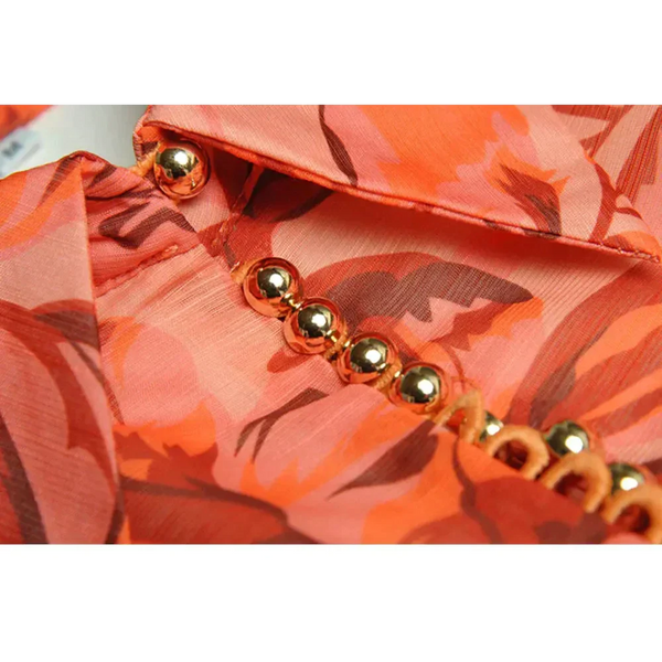 Lipstick Print Long Sleeve Maxi Dress - St Vesti | All Dresses - Cocktail Dresses Formal Dresses + More.