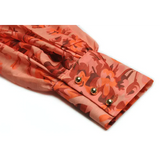 Lipstick Print Long Sleeve Maxi Dress - St Vesti | All Dresses - Cocktail Dresses Formal Dresses + More.