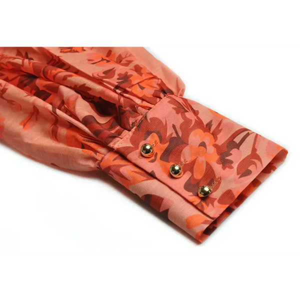 Lipstick Print Long Sleeve Maxi Dress - St Vesti | All Dresses - Cocktail Dresses Formal Dresses + More.