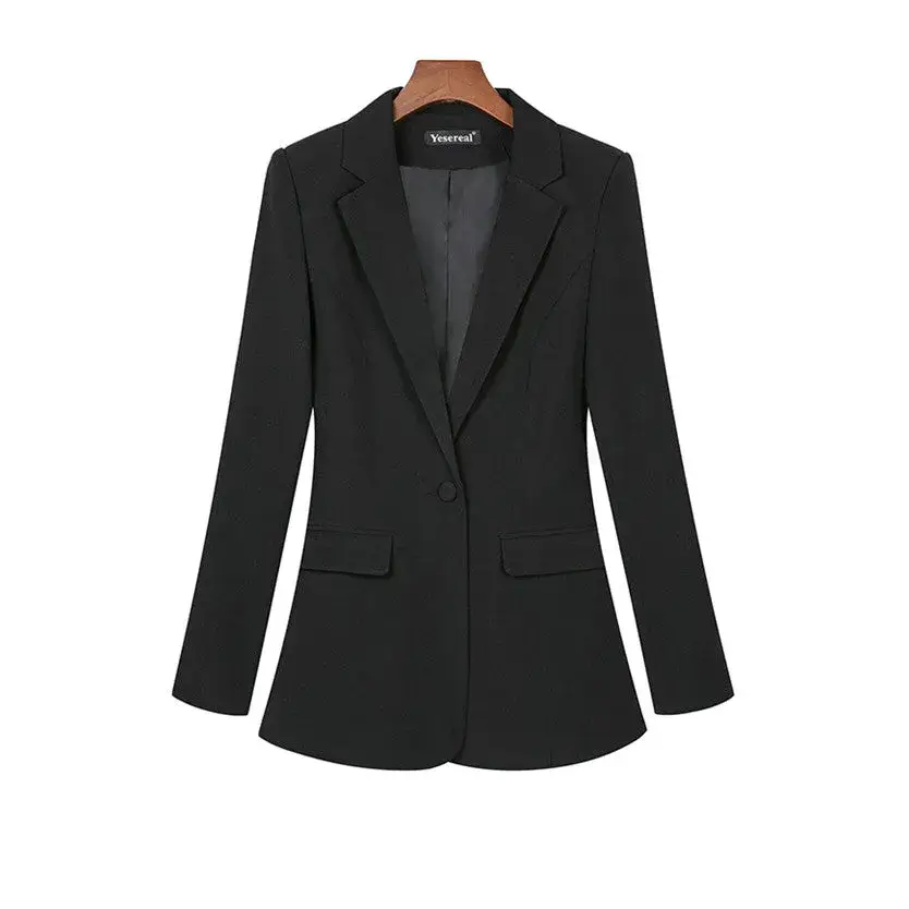 Long Sleeve Professional Casual Suit Women - Black / 2xl - St Vesti | Blazers & Cardigans