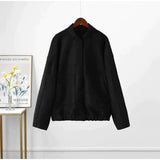 Louisa Bomber Jacket In Black - Black / s - St Vesti | Coats & Jackets