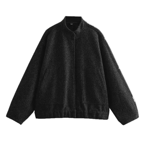 Louisa Bomber Jacket In Black - St Vesti | Coats & Jackets