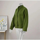 Louisa Bomber Jacket In Green - St Vesti | Coats & Jackets